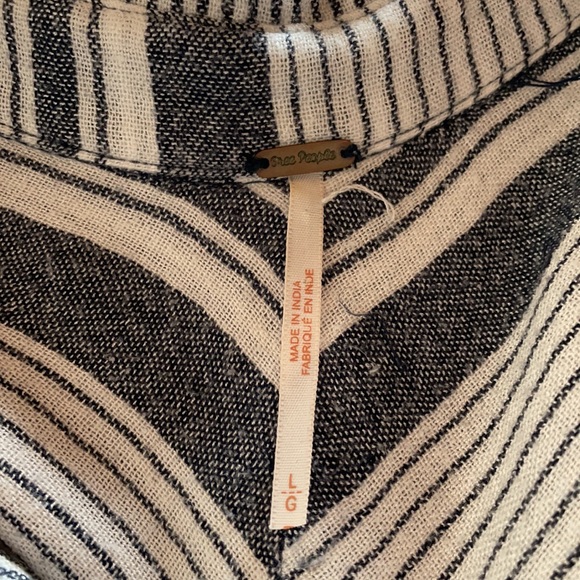 Free People | Blue & White Railroad Stripe Popover | L - Picture 12 of 15